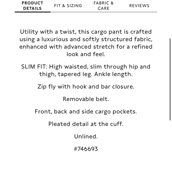 Banana Republic Slim Refined Stretch Cargo Pant in Transition Cream White - Picture 10 of 11